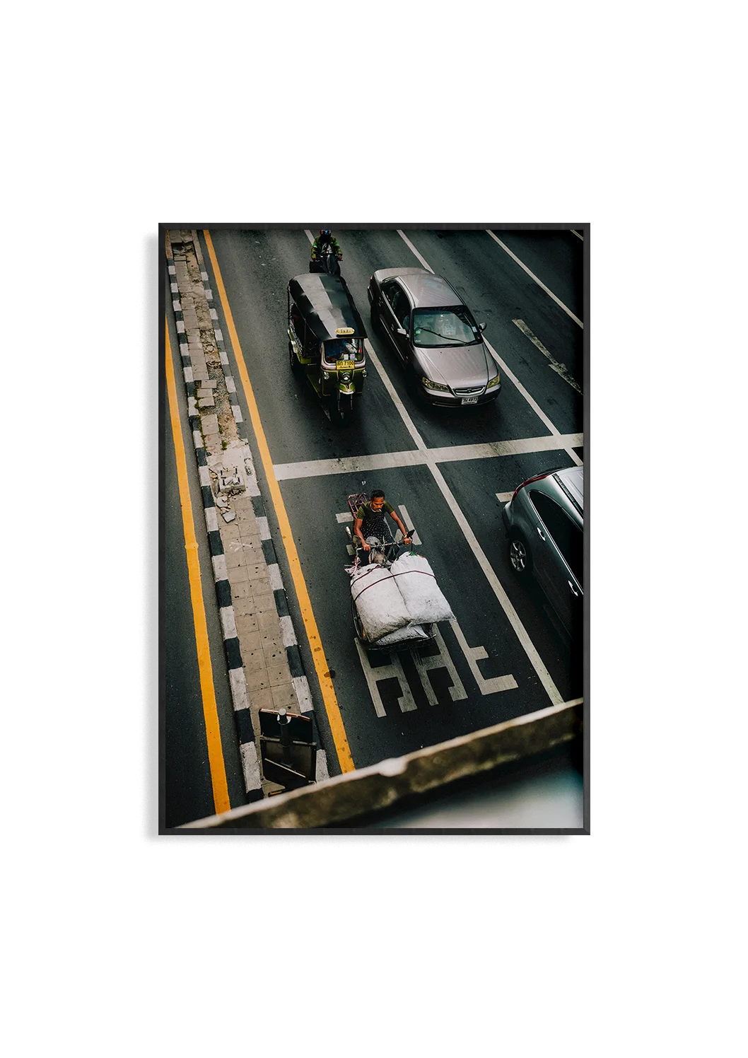 Fast Lane – Fotografie Kunstdruck von Alexander Zahn, Bangkok Verkehr