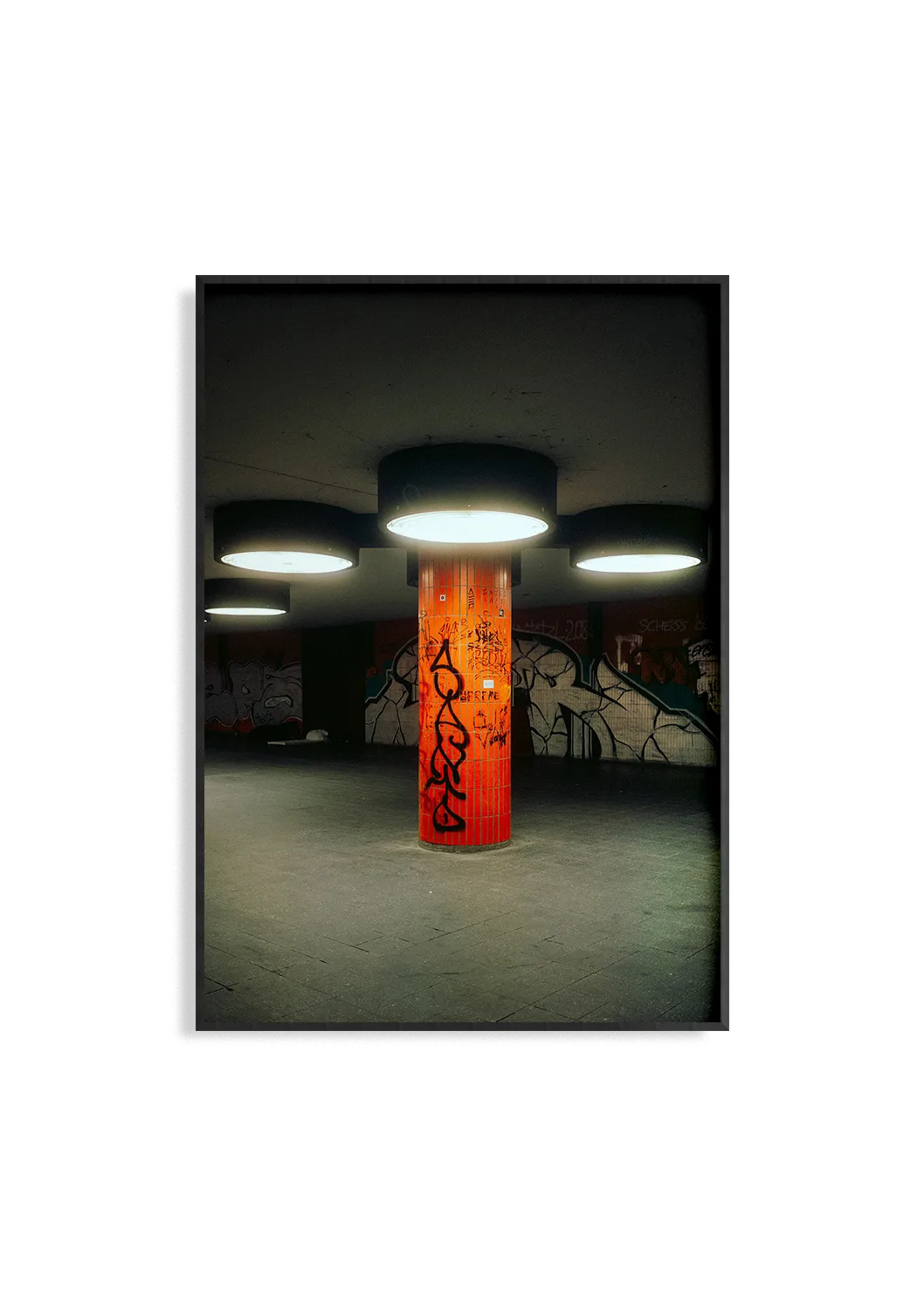 Underground – Fotografie Kunstdruck von Alexander Zahn, U-Bahn Tunnel